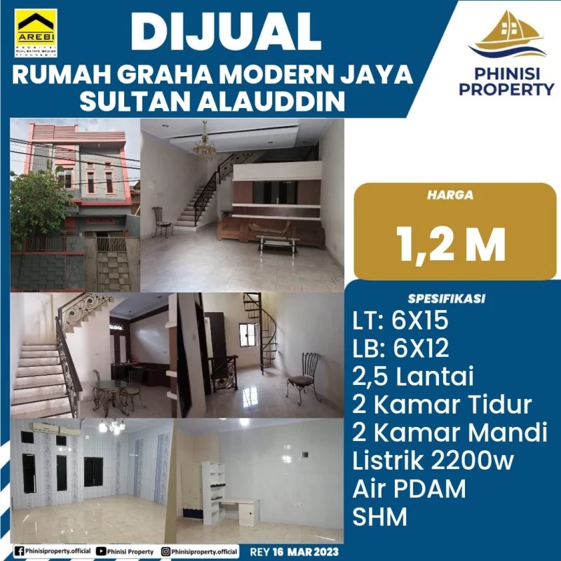 Dijual Rumah Graha Modern Jaya Jalan Sultan Alauddin Dijual Rumah Graha Modern Jaya Jalan Sultan Alauddin