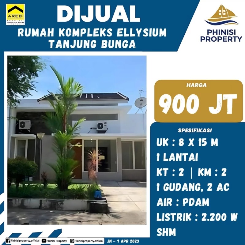 Dijual Rumah Kompleks Ellysium Tanjung Bunga Dijual Rumah Kompleks Ellysium Tanjung Bunga