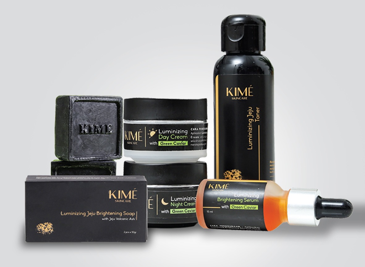 KIME Skincare adalah produk kecantikan dibuat dengan kombinasi zat aktif dan bahan alami dari Korea Selatan.