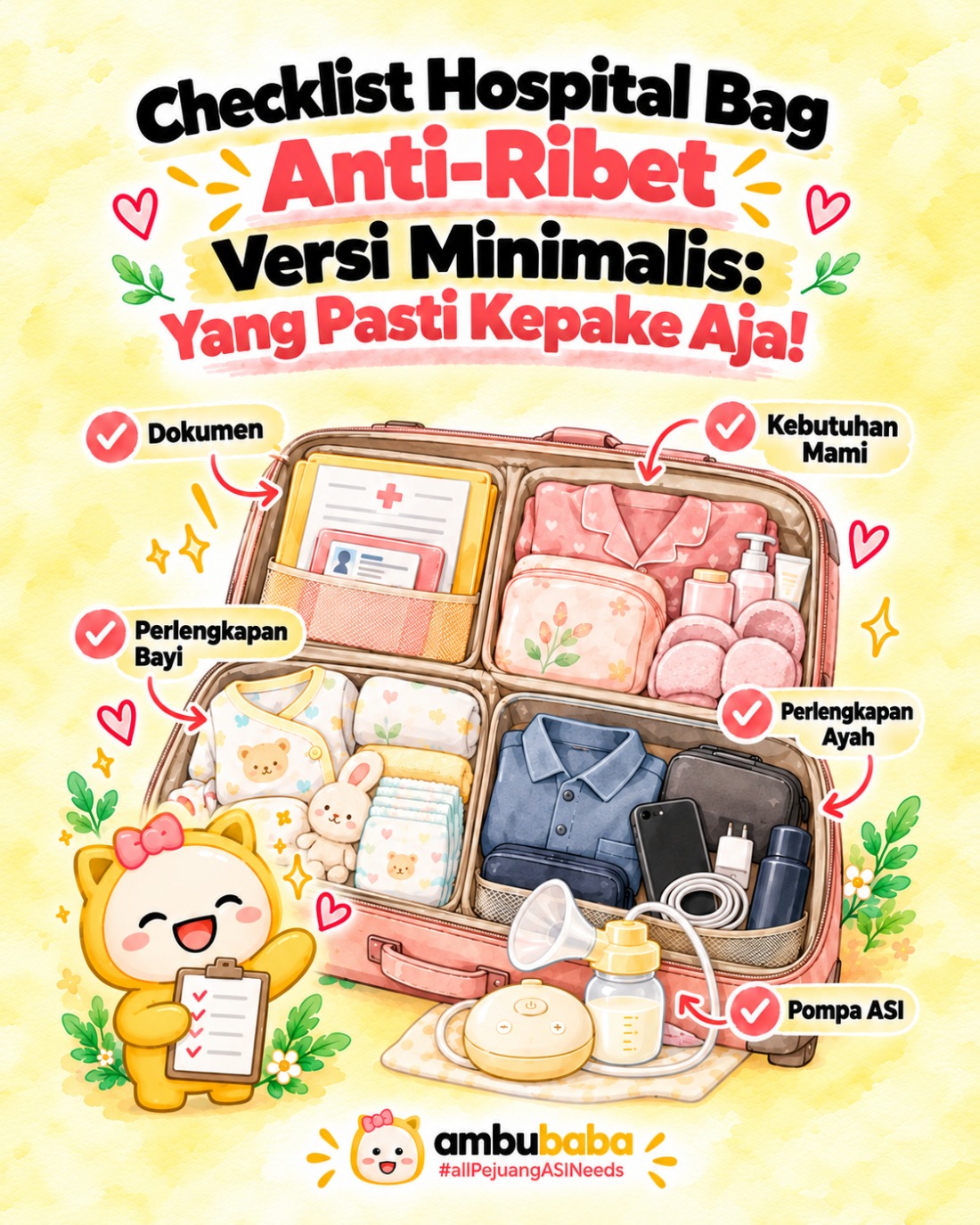 Checklist Hospital Bag Anti-Ribet Versi Minimalis: Yang Pasti Kepake Aja!