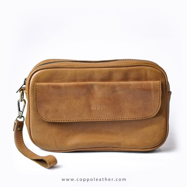 Handbag Pouch Leather Nuhade