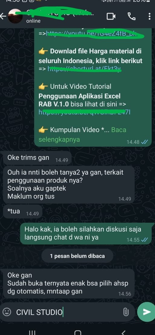 Testimoni Aplikasi RAB Civil Studio 1