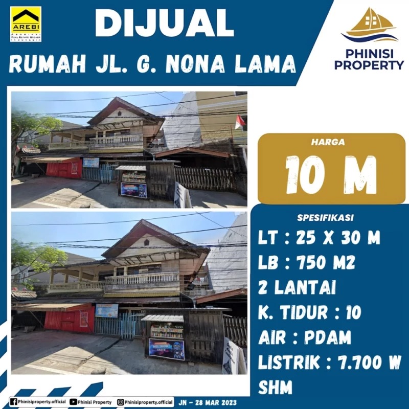 Dijual Rumah di Jalan Gunung Nona Lama