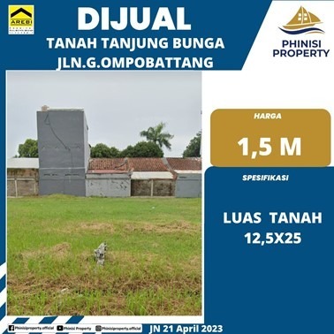 Dijual Kavling Tanah Tanjung Bunga di Jalan Gunung Lompobattang