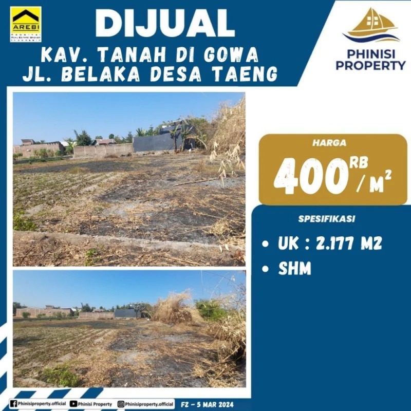 Dijual Kavling Tanah Jalan Belaka Desa Taeng, Gowa