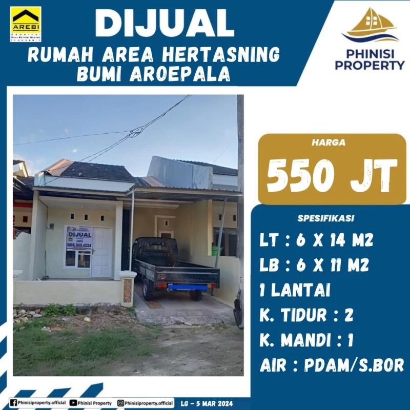 Dijual Rumah Bumi Aroepala Hertasning