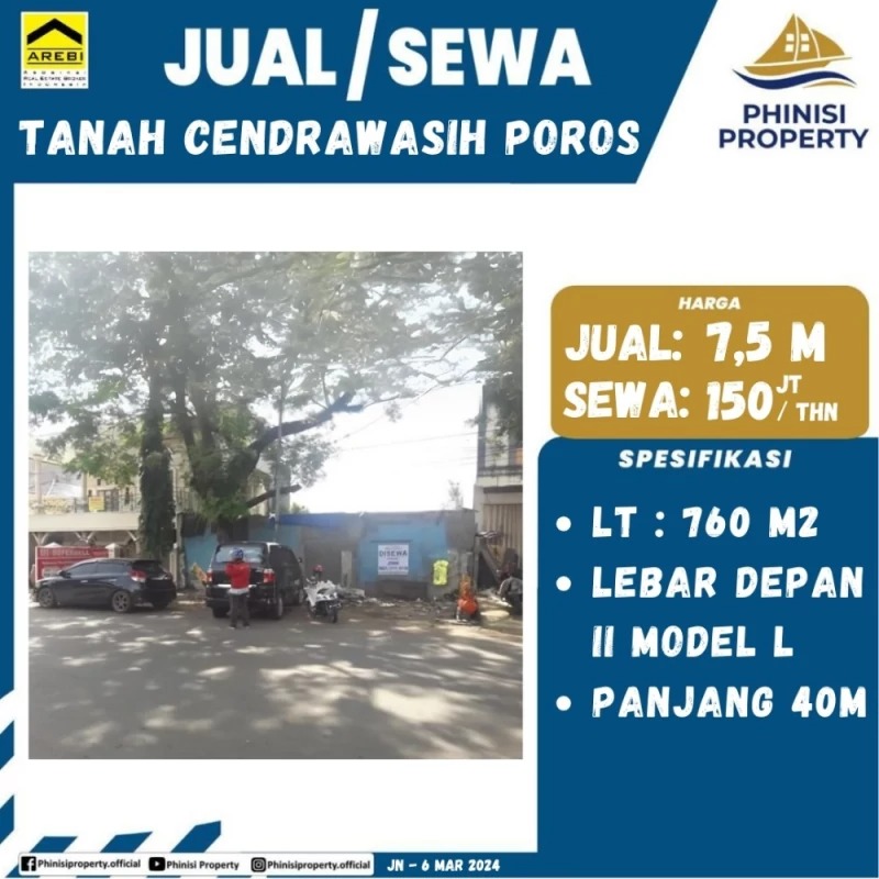 Dijual / Disewa Kavling Tanah Jalan Poros Opu Dg. Risadju (Cendrawasih)