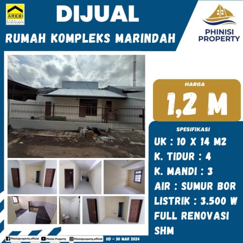 Dijual Rumah Kompleks Marindah
