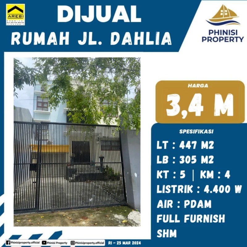 Dijual Rumah Jalan Dahlia