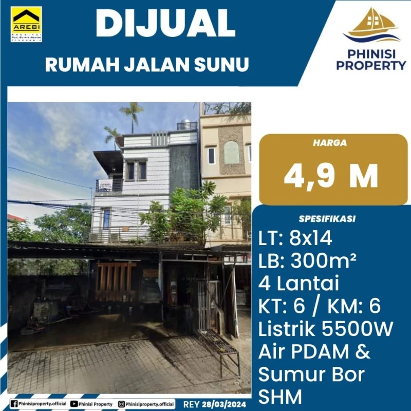 Dijual Rumah Jalan Sunu