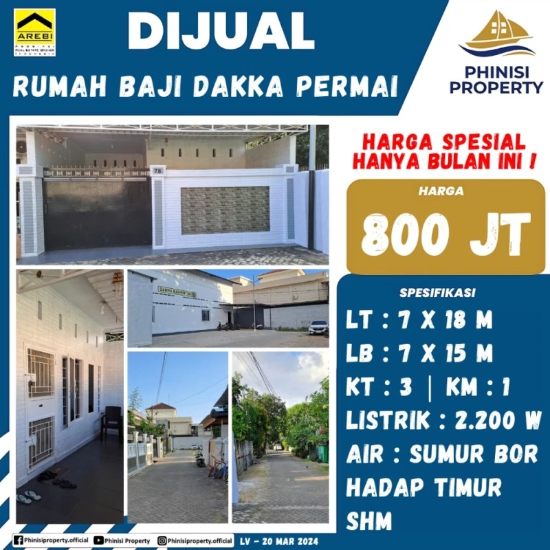 Dijual Rumah Baji Dakka Permai