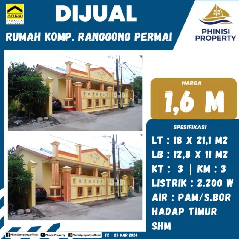 Dijual Rumah Kompleks Ranggong Permai