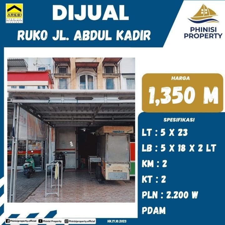 Dijual Ruko Jalan Abdul Kadir