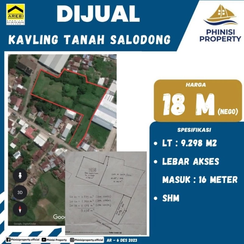 Dijual Kavling Tanah Salodong