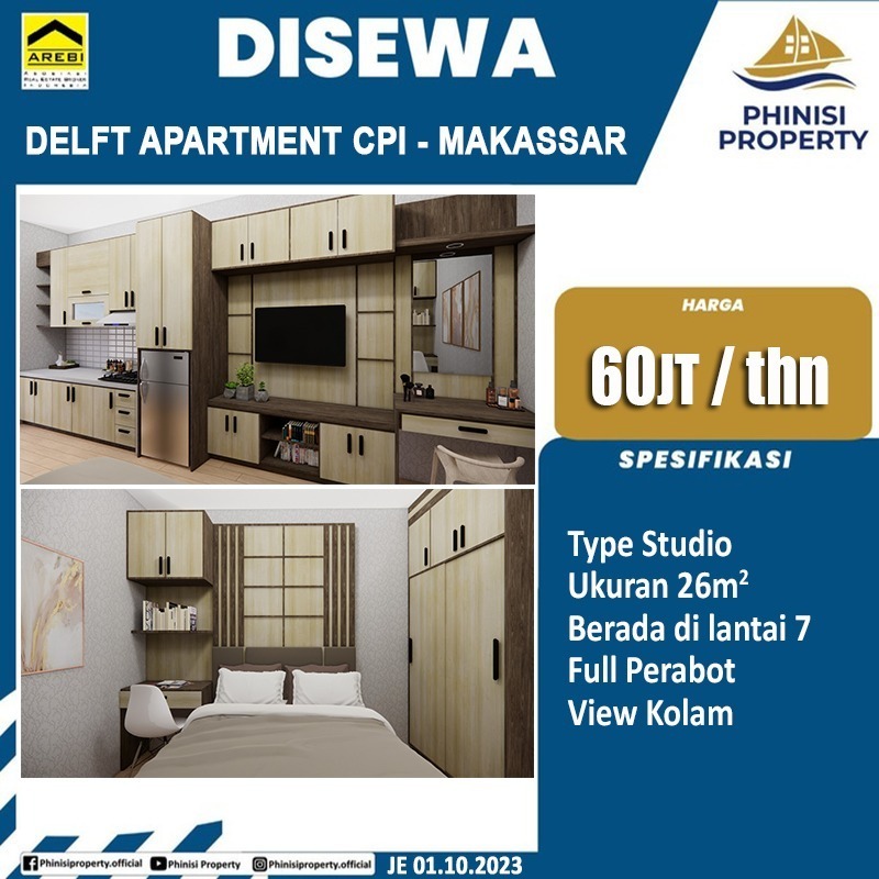 Disewa Apartemen Delft CPI - Makassar