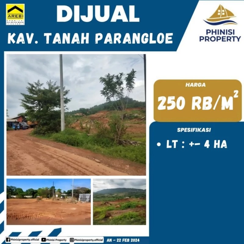 Dijual Kavling Tanah Parangloe