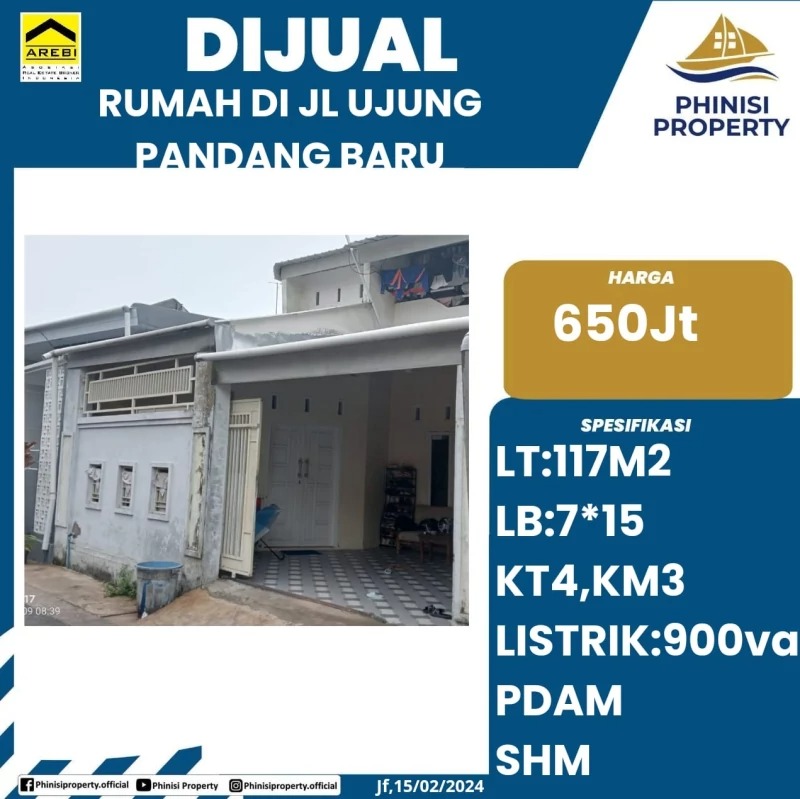 Dijual Rumah di Jalan Ujung Pandang Baru