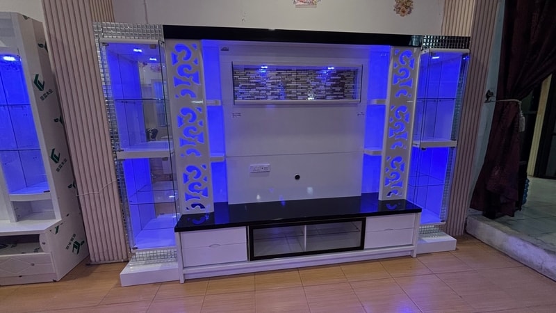 toko furniture di Indralaya - display buffet tv jumbo di Vermont Office & Home Living Palembang